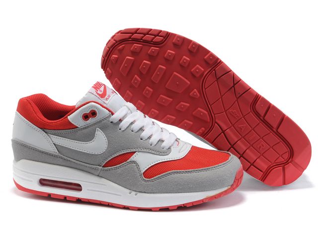 Nike Air Max 87 For Mens Grey Red Shoes